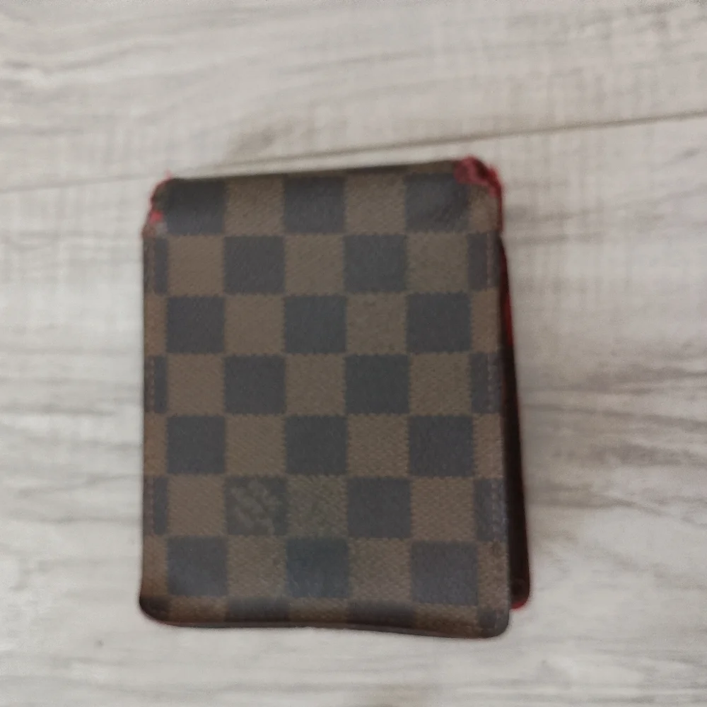 Vintage, Authentic Louis Vuitton Famier Ebene Mens Credit Wallet